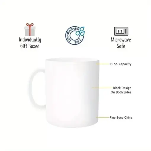 11 Oz White Ceramic Coffee Mug, Fun Teacher Thanks Tree Print Design - Gift for Valentine'S Day, Anniversaries, Easter, - Image 6